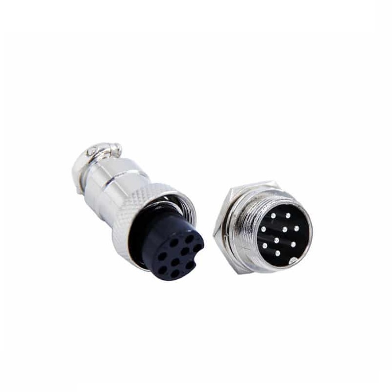 9pin1 کانکتور فلزی نظامی 9 پین GX-16 9PIN