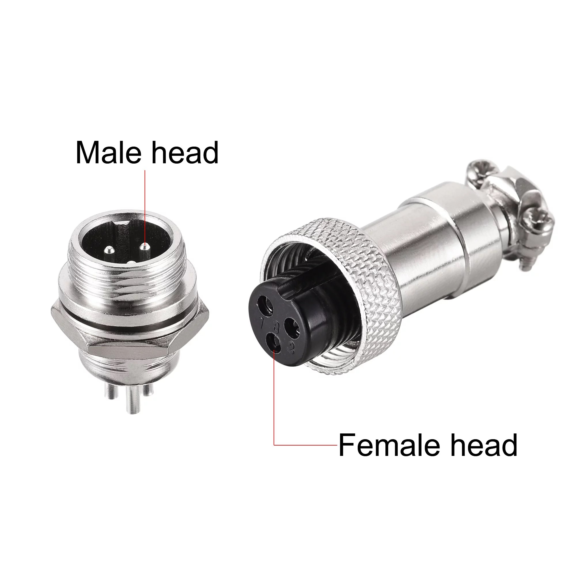 کانکتور فلزی نظامی 3 پین GX-12 3PIN کانکتور فلزی نظامی 3 پین GX-12 3PIN