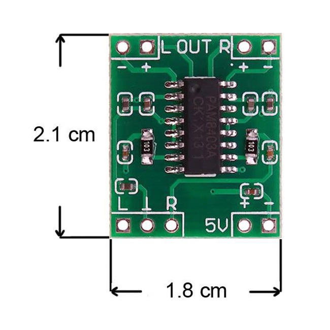 ماژول آمپلی فایر PAM8403 کلاس D ماژول آمپلی فایر PAM8403 کلاس D