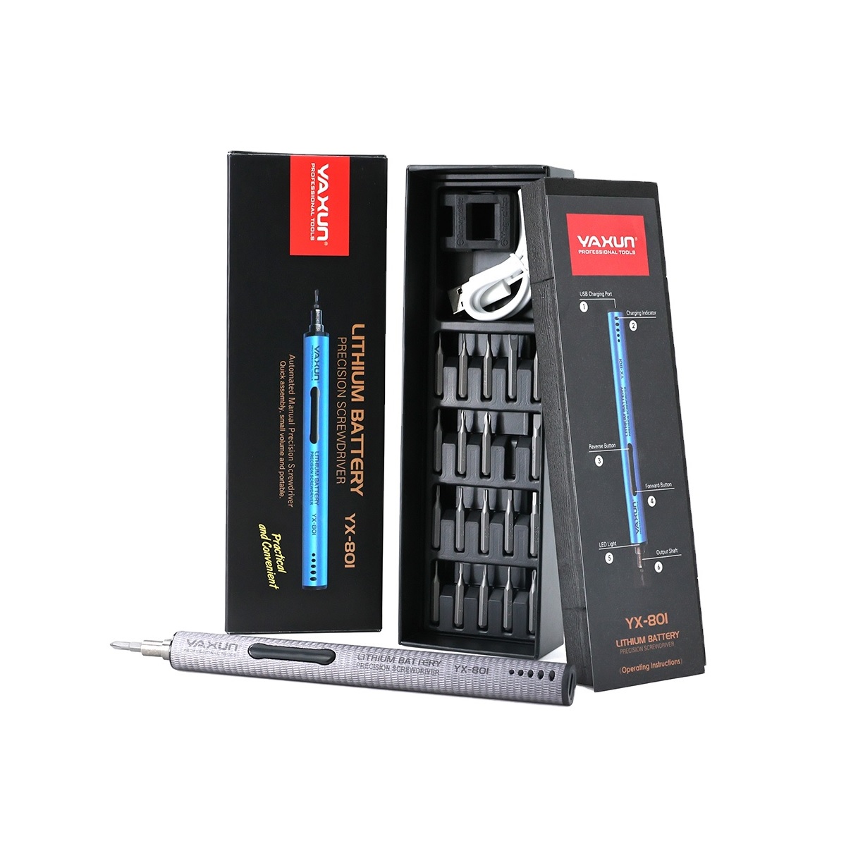 پیچ گوشتی شارژی یاکسون مدل YX-801 پیچ گوشتی شارژی یاکسون مدل YX-801