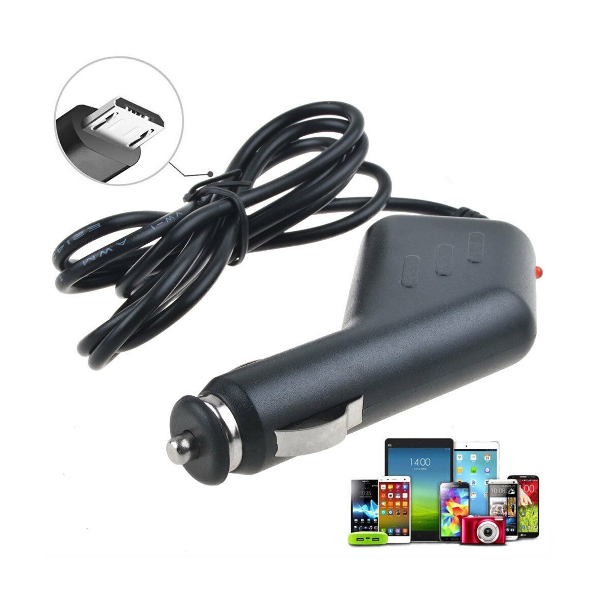 شارژر فندکی ماشین سوکت اندروید MICRO USB شارژر فندکی ماشین سوکت اندروید MICRO USB