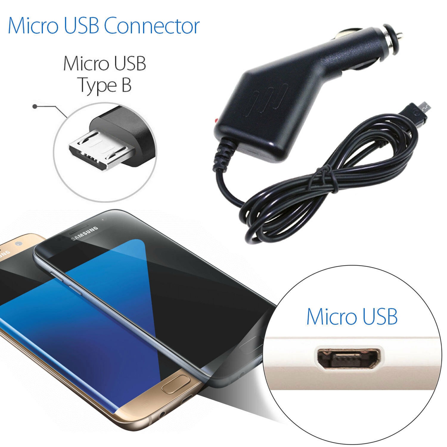 شارژر فندکی ماشین سوکت اندروید MICRO USB شارژر فندکی ماشین سوکت اندروید MICRO USB