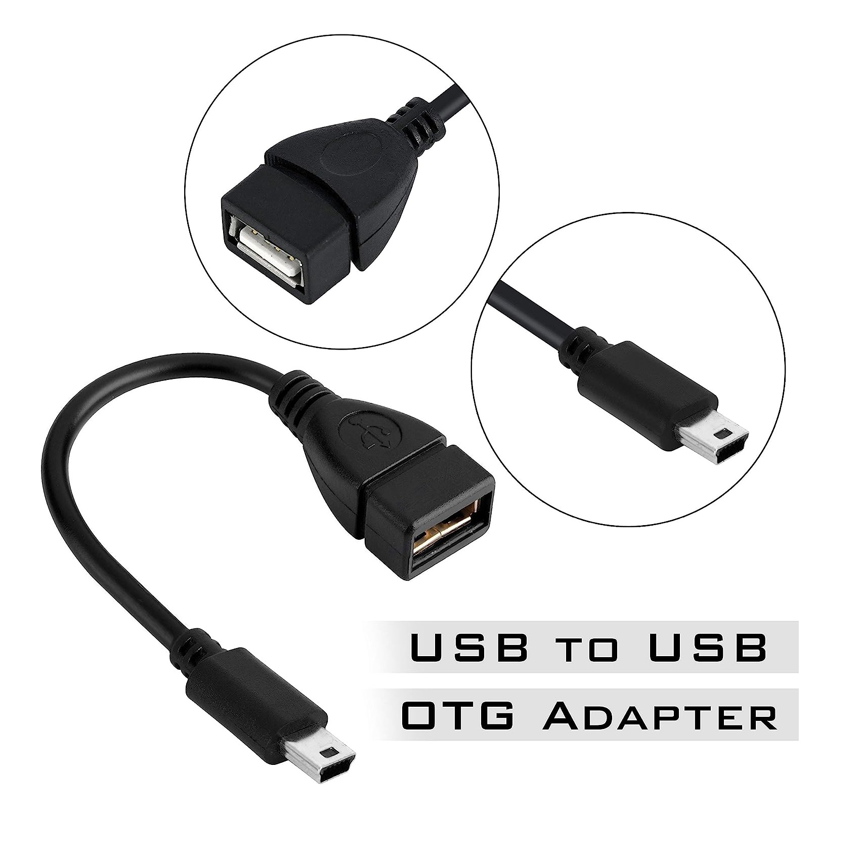 رابط تبدیل USB به mini usb سیم دار OTG