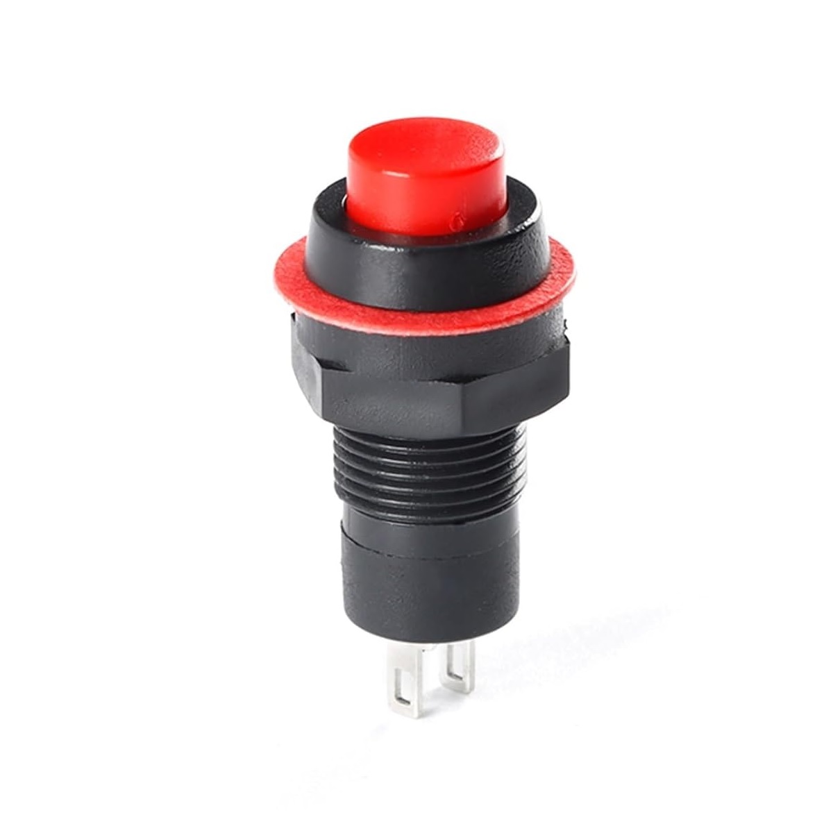 کلید فشاری مهره خور 2 پایه 10mm - DS211 قرمز کلید فشاری مهره خور 2 پایه 10mm - DS211 قرمز