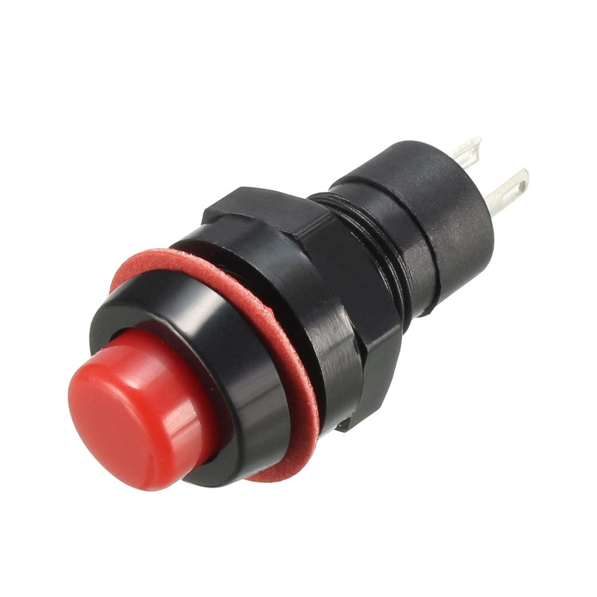کلید فشاری مهره خور 2 پایه 10mm - DS211 قرمز کلید فشاری مهره خور 2 پایه 10mm - DS211 قرمز