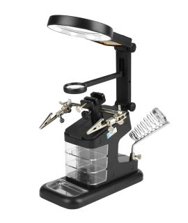 گیره مونتاژ حرفه ای سه ذره بین TE-803 - کشو دار
