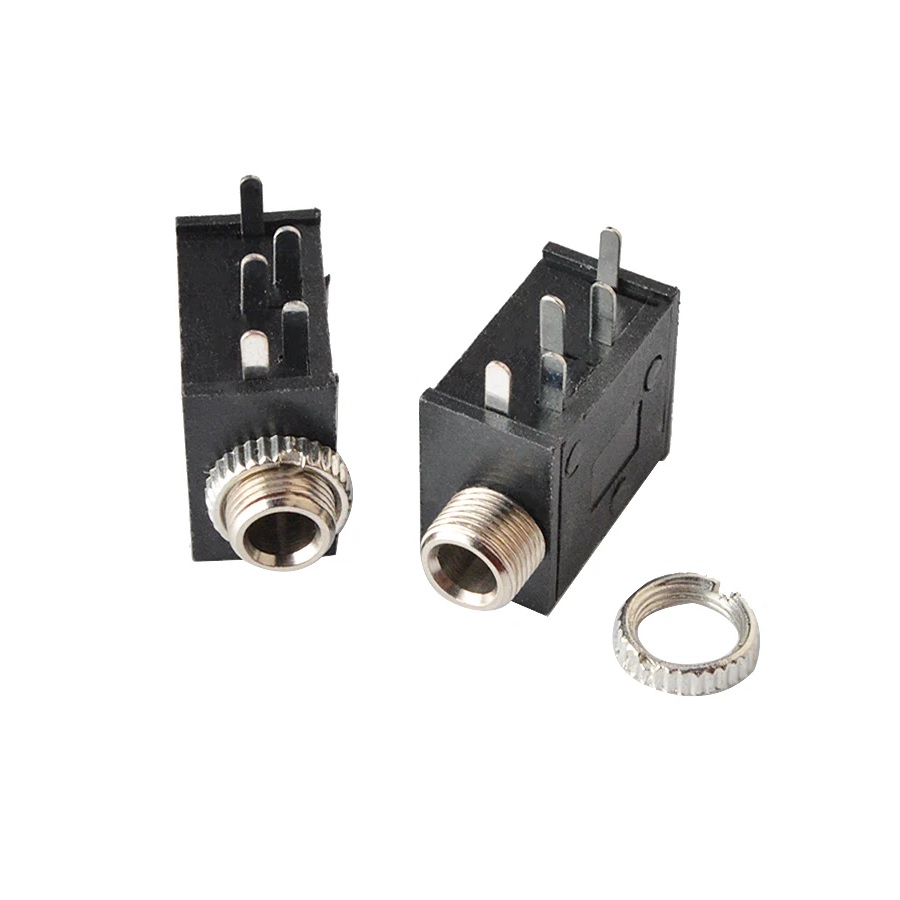 جک هدفون 3.5mm پایه رایت 5Pin مهره خور PJ-325M جک هدفون 3.5mm پایه رایت 5Pin مهره خور PJ-325M