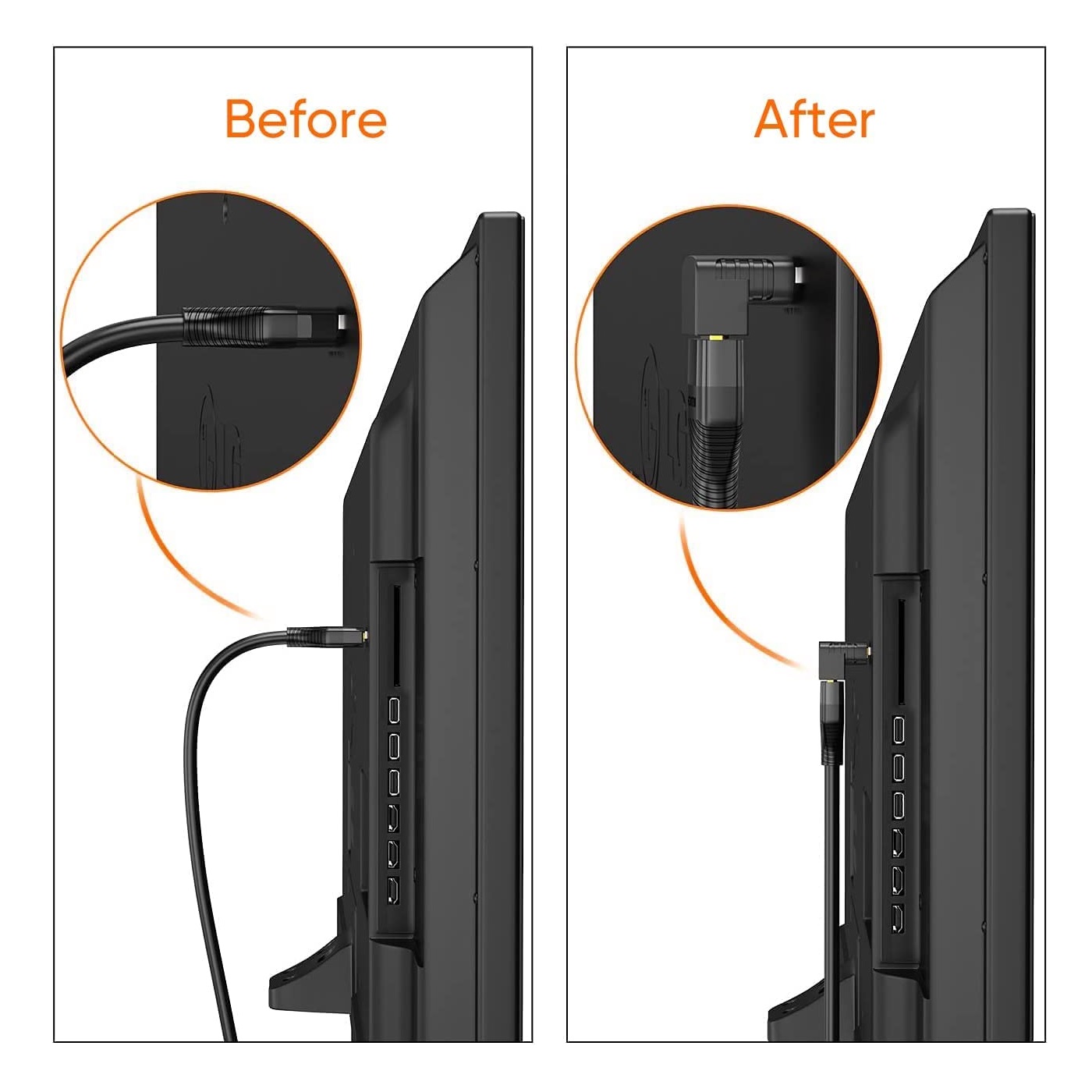 تبدیل نری به مادگی HDMI چپقی 90 درجه تبدیل نری به مادگی HDMI چپقی 90 درجه