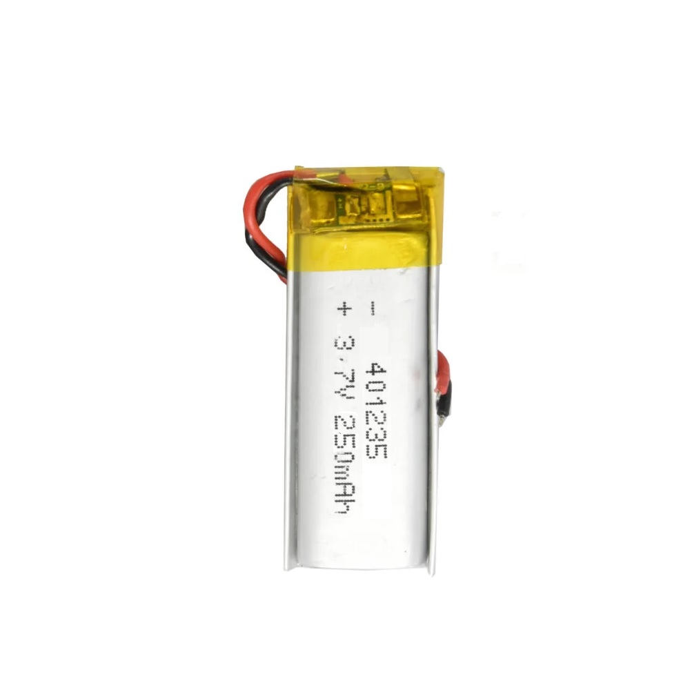 باتری لیتیوم پلیمر ظرفیت 250mAh سایز 401235 1 باتری لیتیوم پلیمر ظرفیت 250mAh سایز 401235