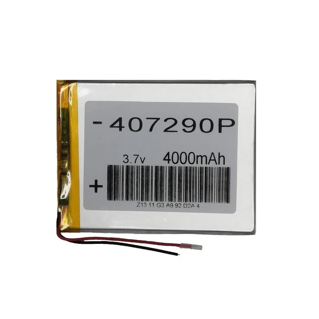 باتری لیتیوم پلیمر ظرفیت 4000mAh سایز 407290 1 باتری لیتیوم پلیمر ظرفیت 4000mAh سایز 407290