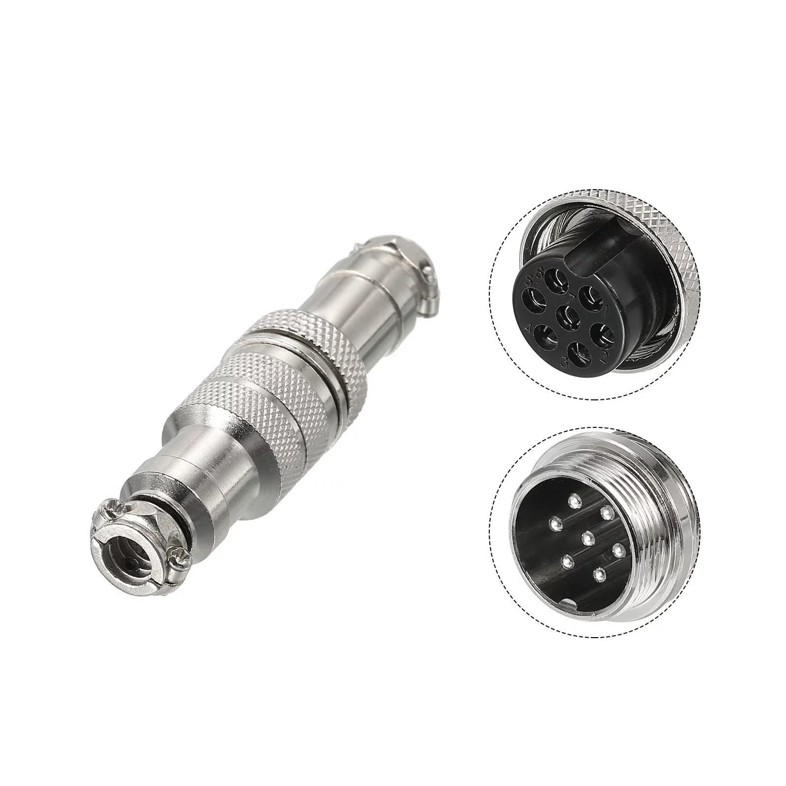 7pin gx162 کانکتور نظامی 7 پین GX16 بین راهی