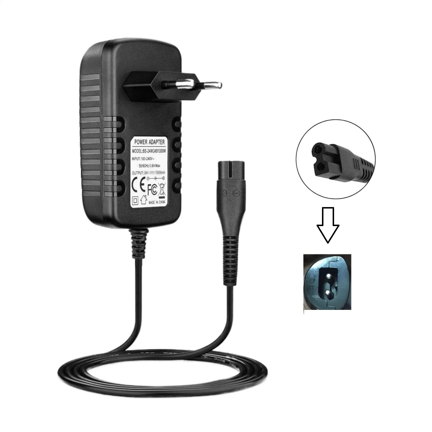 شارژر ریش تراش 2.4 ولت 2.4v/800ma شارژر ریش تراش 2.4 ولت 2.4v/800ma