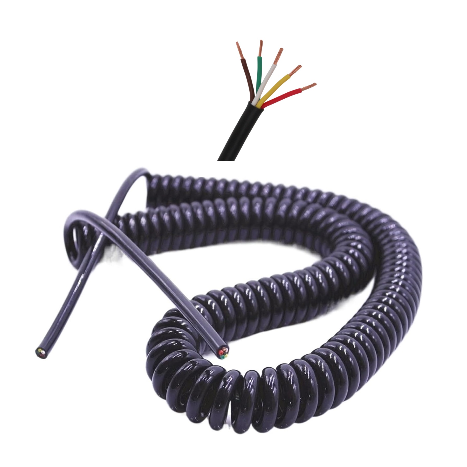 کابل فنری 5 رشته 26AWG - خارجی
