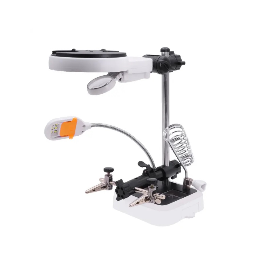 پایه هویه ذره بین دار حرفه ای چراغ دار MG16129-DC پایه هویه ذره بین دار حرفه ای چراغ دار MG16129-DC