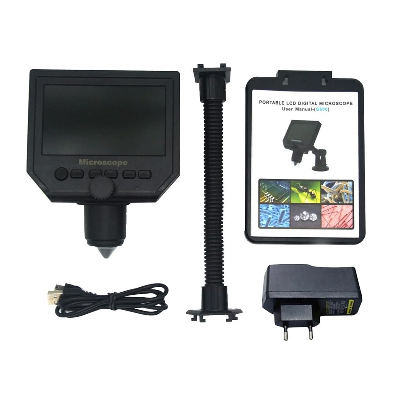 میکروسکوپ دیجیتال G600 با نمایشگر - پایه دار میکروسکوپ دیجیتال G600 با نمایشگر - پایه دار