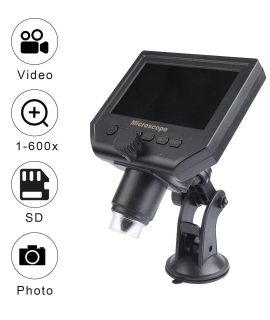 میکروسکوپ دیجیتال 600X با نمایشگر - پایه نصبی