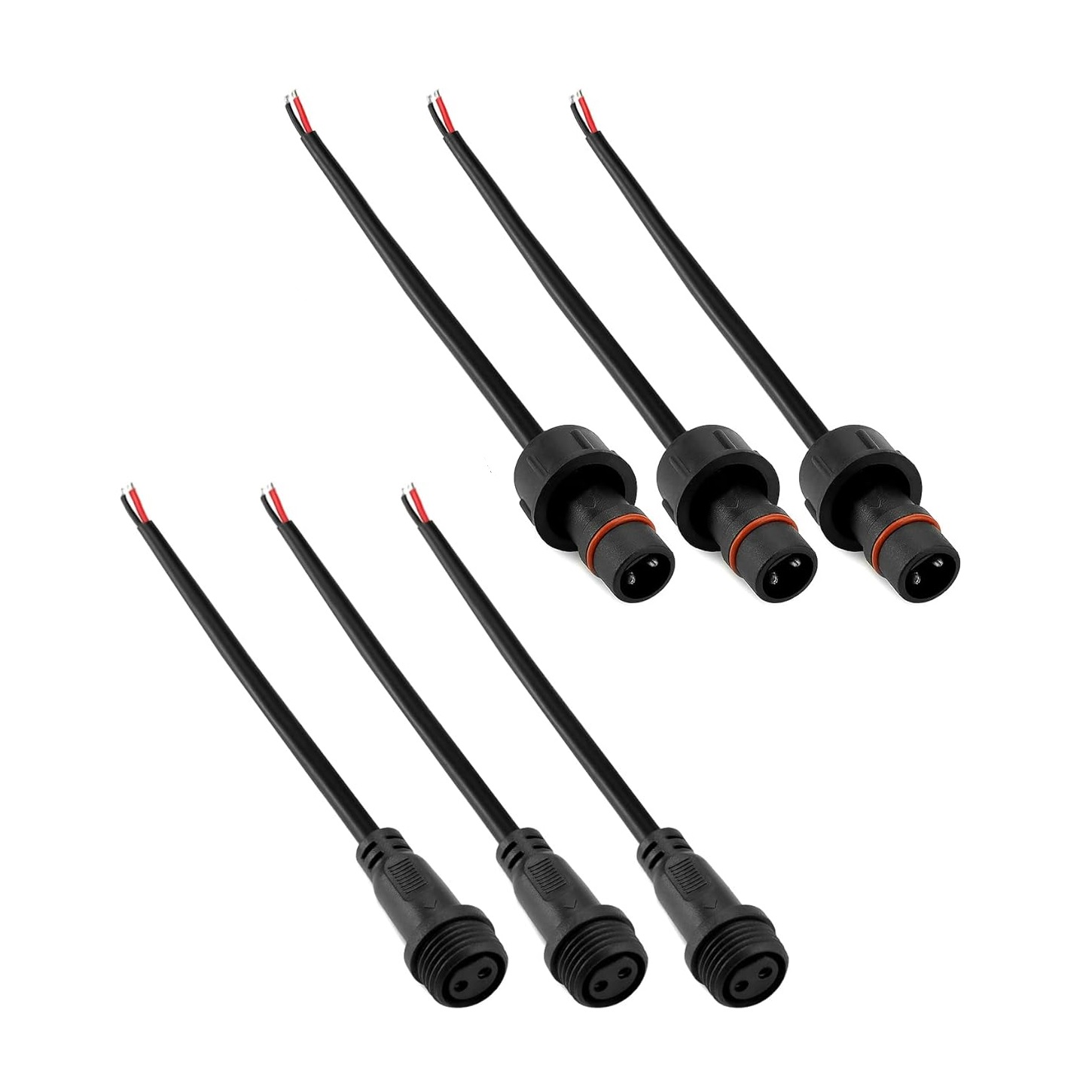 کانکتور بین راهی ضدآب 2 پین مشکی 0.5mm