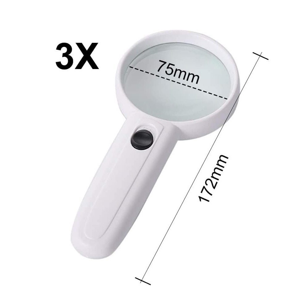 ذره بین دستی چراغ دار بزرگ مدل MG6B-5 ذره بین دستی چراغ دار بزرگ مدل MG6B-5