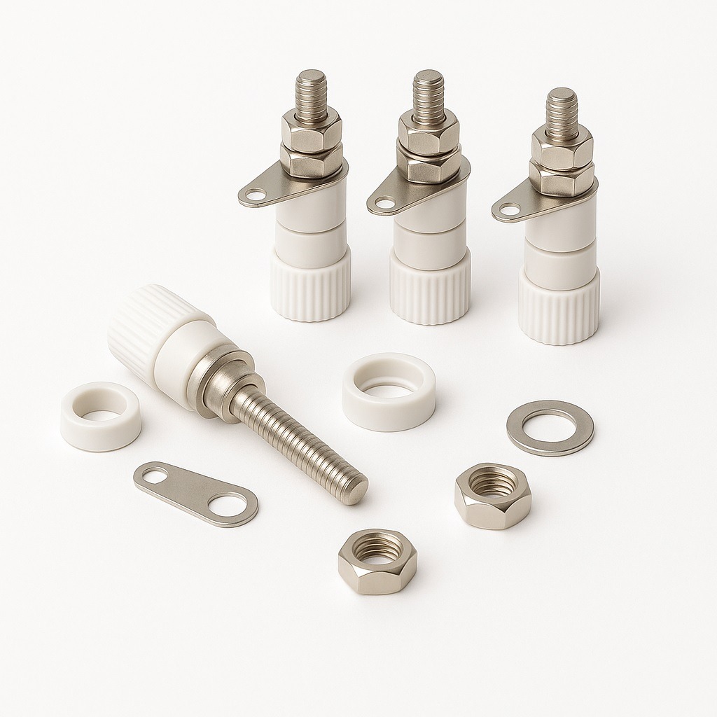 فیش موزی مادگی متوسط 4mm سفید