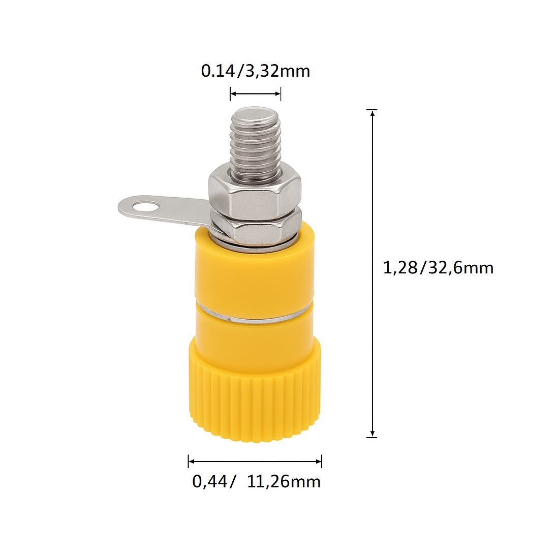فیش موزی مادگی متوسط 4mm زرد