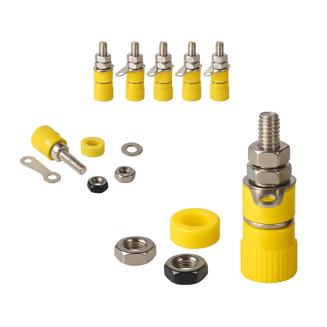 فیش موزی مادگی متوسط 4mm زرد فیش موزی مادگی متوسط 4mm زرد