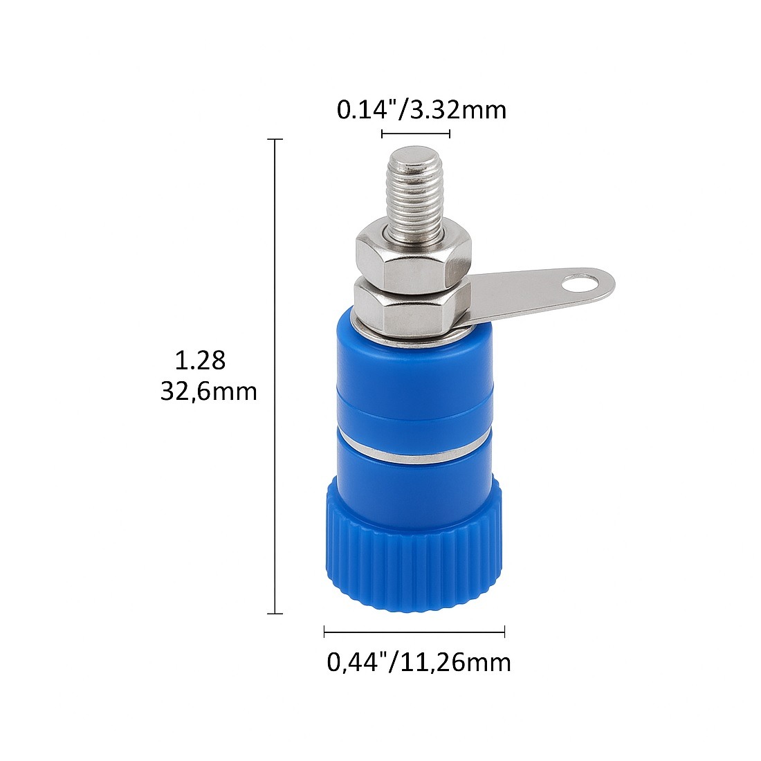 فیش موزی مادگی متوسط 4mm آبی فیش موزی مادگی متوسط 4mm آبی