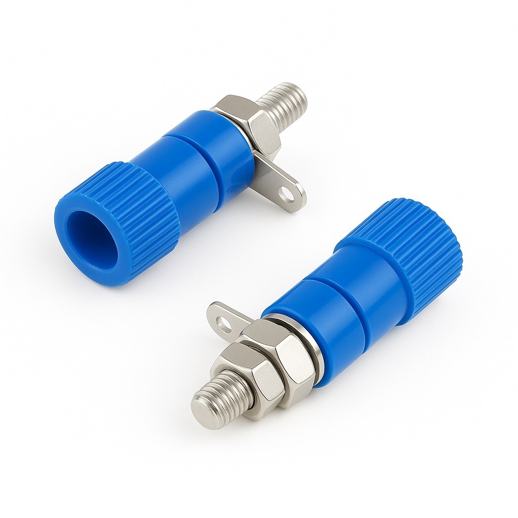 فیش موزی مادگی متوسط 4mm آبی