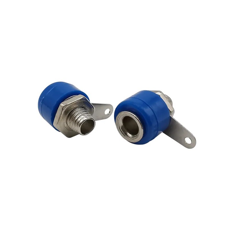 فیش موزی مادگی کوچک 4mm آبی