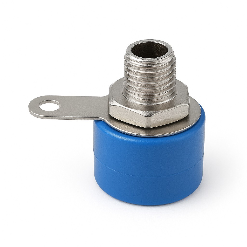 فیش موزی مادگی کوچک 4mm آبی فیش موزی مادگی کوچک 4mm آبی