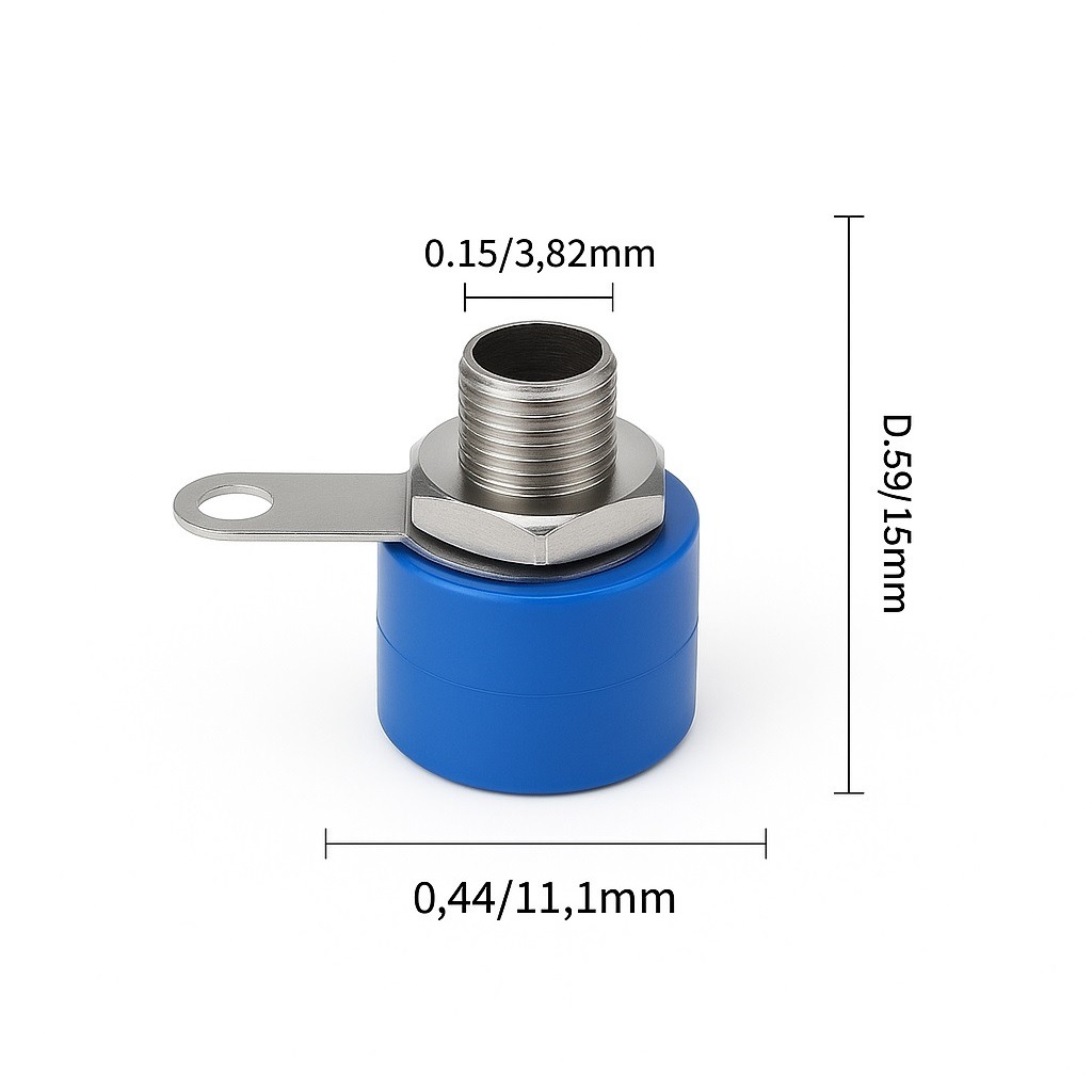 فیش موزی مادگی کوچک 4mm آبی فیش موزی مادگی کوچک 4mm آبی