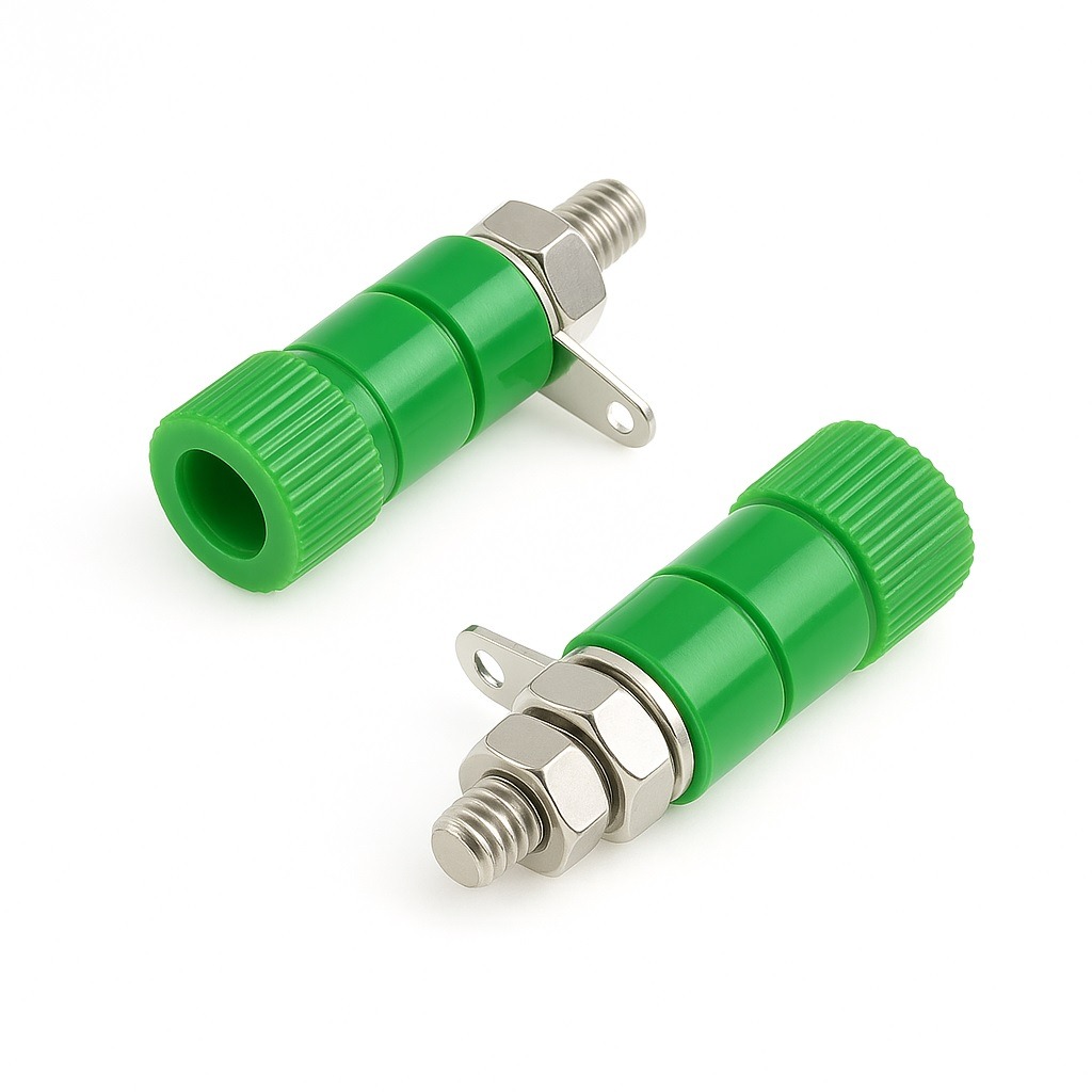 فیش موزی مادگی متوسط 4mm سبز فیش موزی مادگی متوسط 4mm سبز