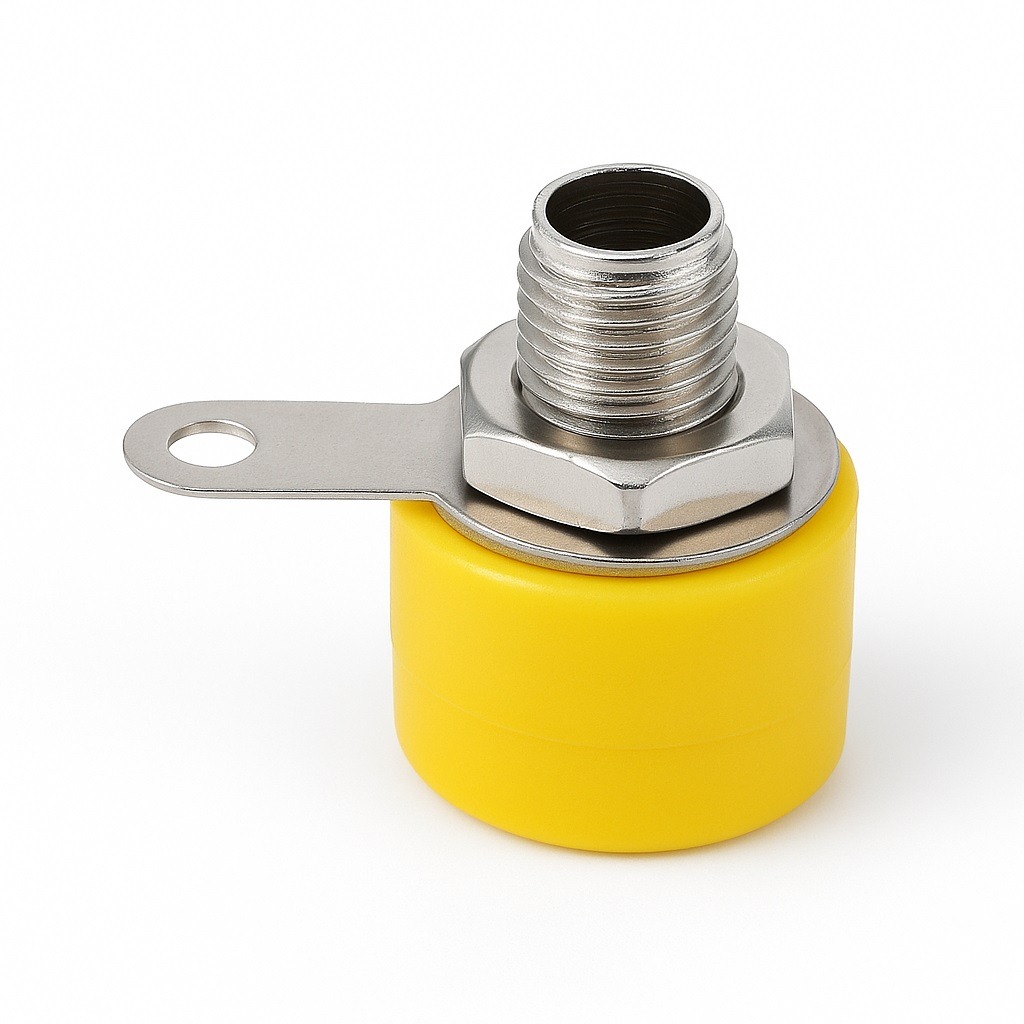 فیش موزی مادگی کوچک 4mm زرد فیش موزی مادگی کوچک 4mm زرد