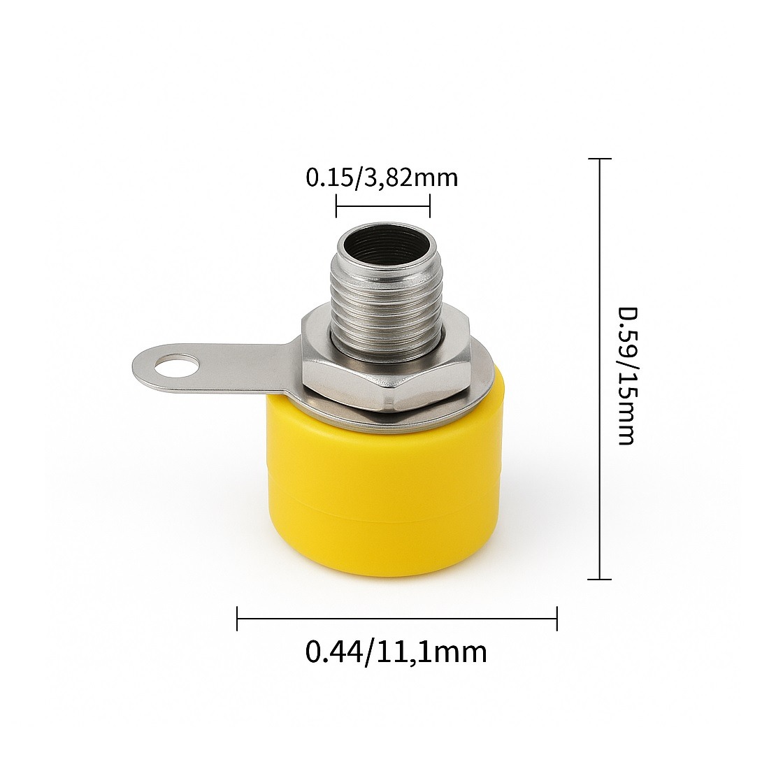 فیش موزی مادگی کوچک 4mm زرد فیش موزی مادگی کوچک 4mm زرد