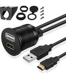 کابل پنلی HDMI + USB با قاب نصب مخصوص خودرو 50cm