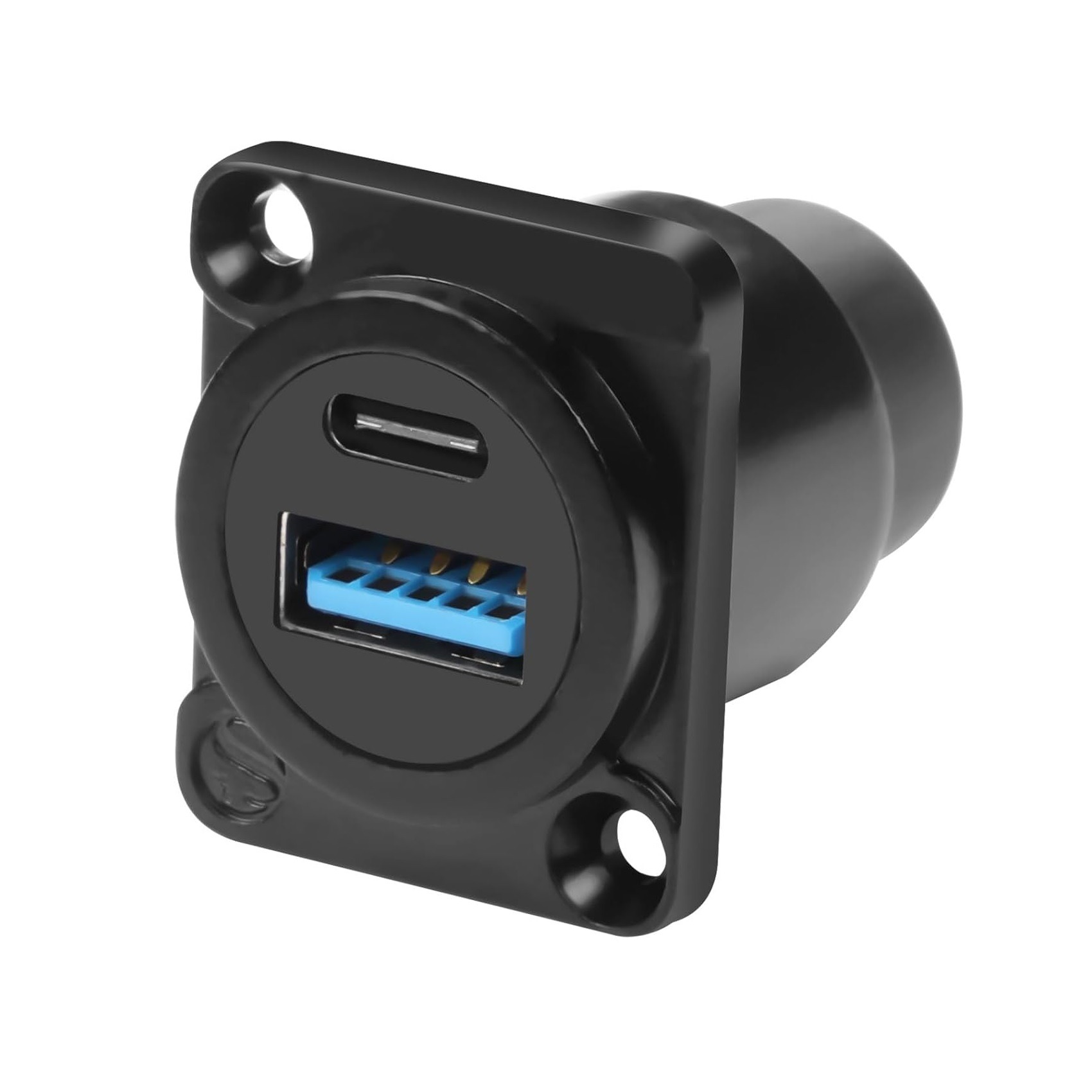 پنل روکار فلزی مادگی برل دو پورت USB 3.0 و TYPE-C پنل روکار فلزی مادگی برل دو پورت USB 3.0 و TYPE-C