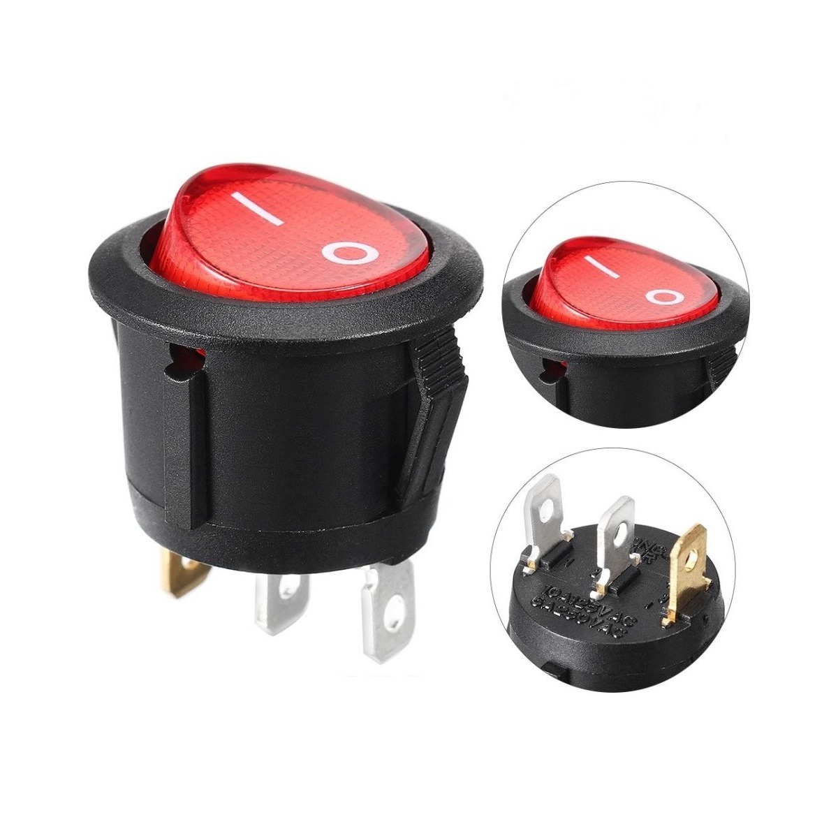 کلید راکر دو حالته گرد چراغ دار KCD1-105 مرغوب کلید راکر دو حالته گرد چراغ دار KCD1-105 مرغوب