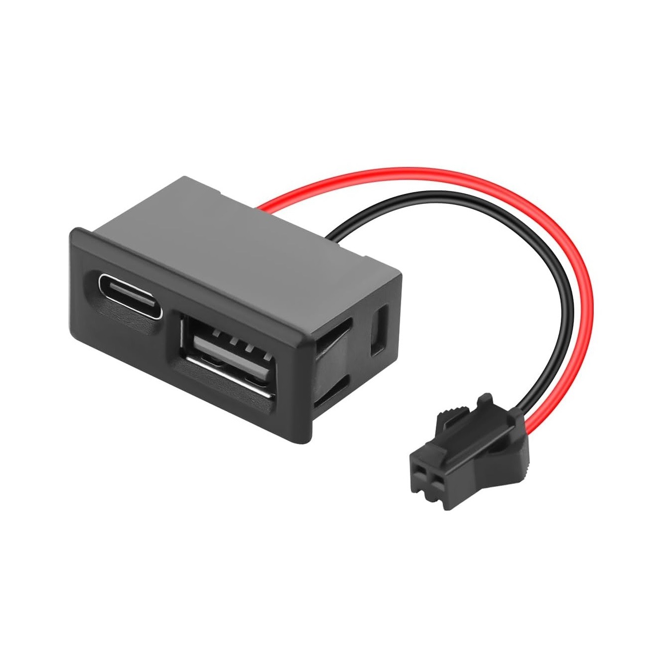 ماژول توکار دو پورت USB-A و USB-C سیم دار ماژول توکار دو پورت USB-A و USB-C سیم دار