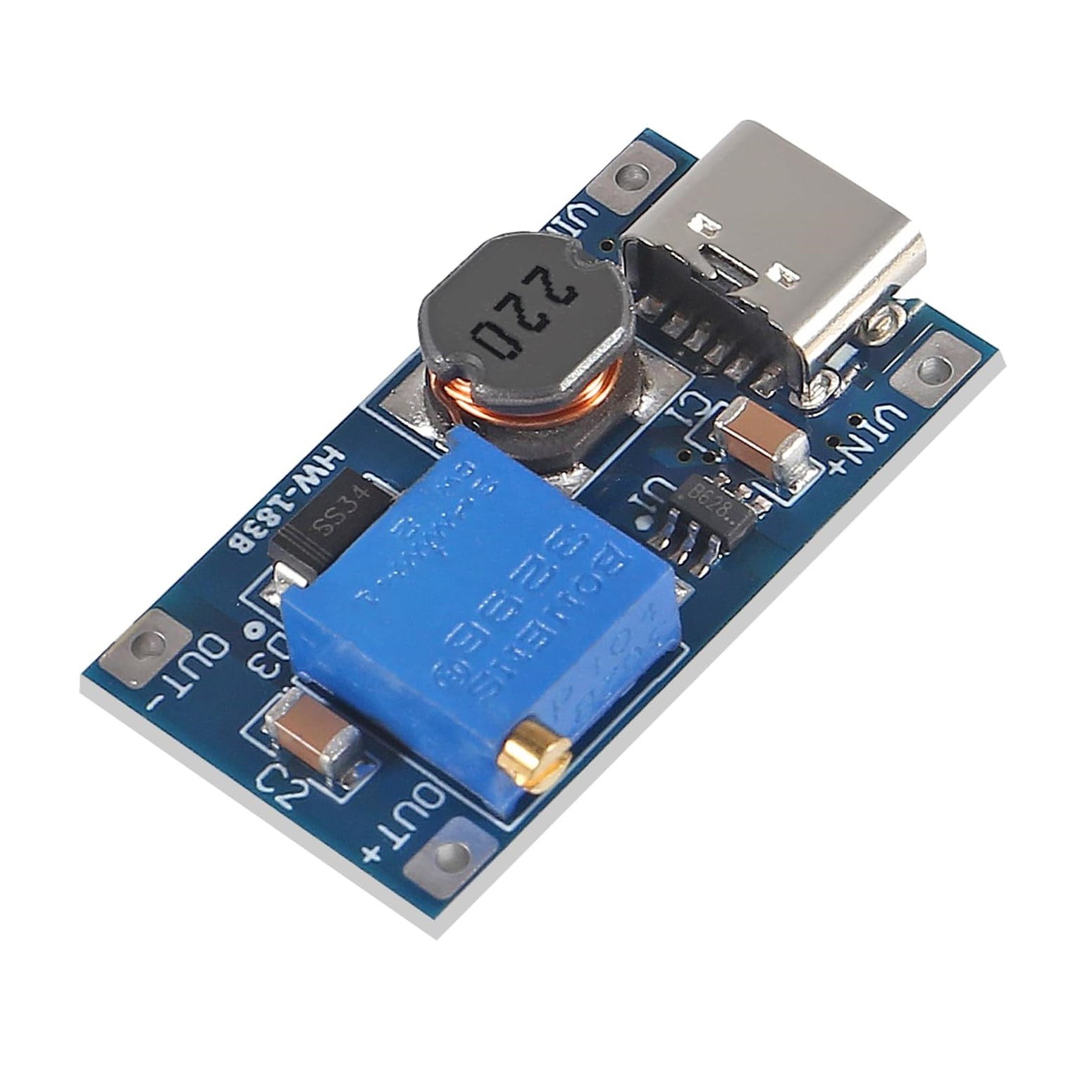 ماژول افزاینده MT3608 با سوکت TYPE-C