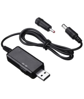 کابل USB افزاینده ولتاژ DC با خروجی ۹ و ۱۲ ولت و نمایشگر