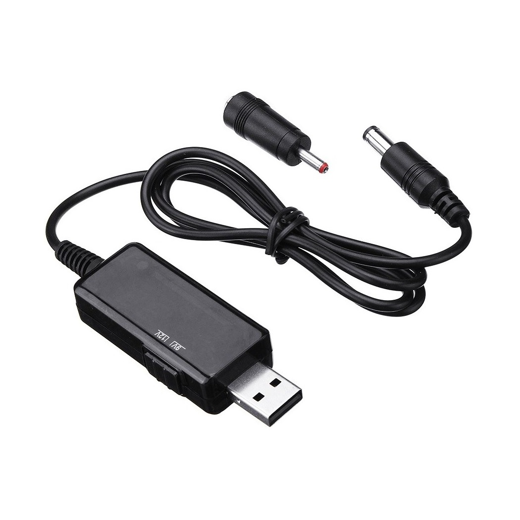 کابل USB افزاینده ولتاژ DC با خروجی ۹ و ۱۲ ولت و نمایشگر کابل USB افزاینده ولتاژ DC با خروجی ۹ و ۱۲ ولت و نمایشگر
