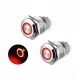 کلید شستی فلزی قرمز LED قطر 12V/24V - 22mm 1 کلید فشاری فلزی قرمز LED قطر 12V/24V - 16mm