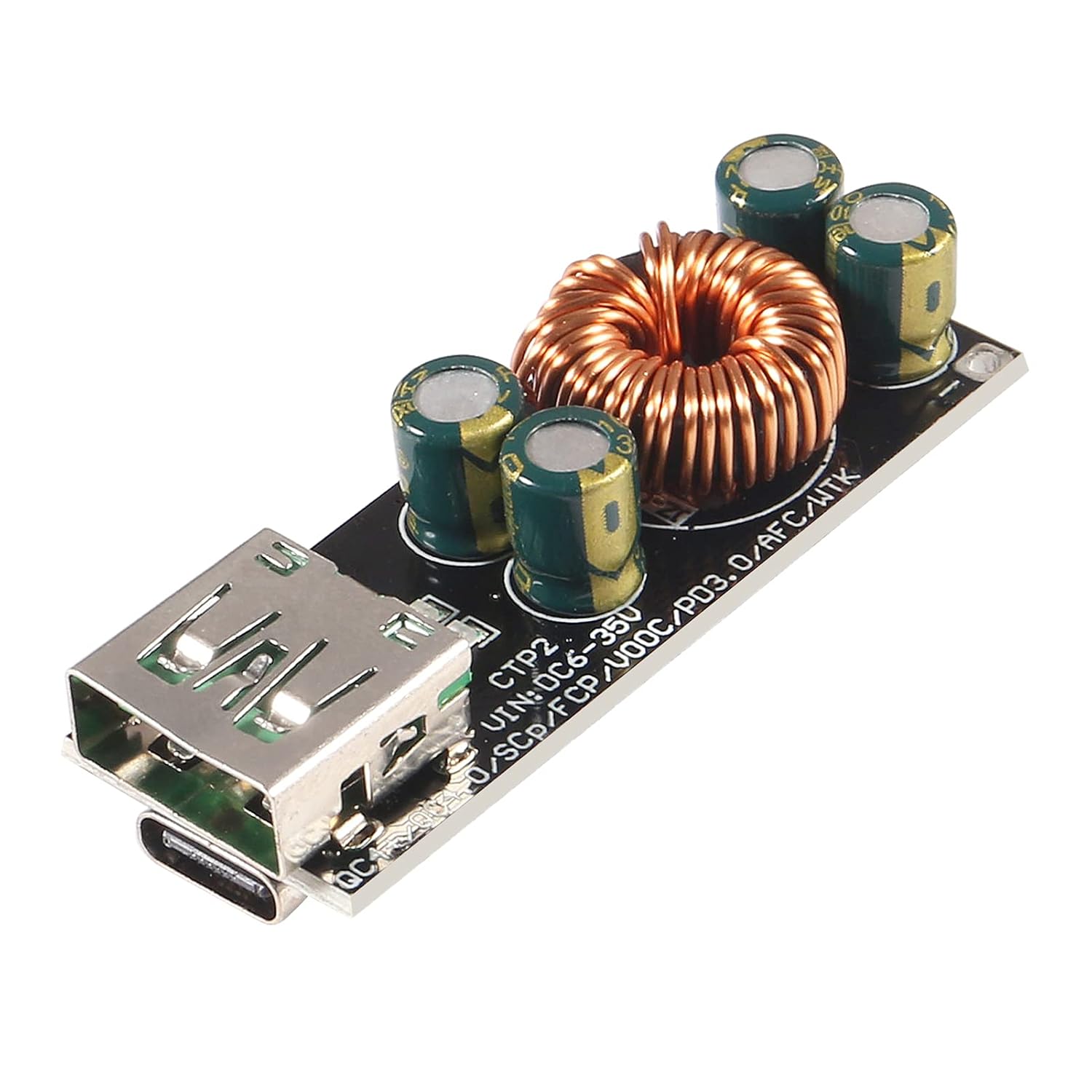 ماژول فست شارژ QC4.0 / QC3.0 با خروجی USB و Type-C ماژول فست شارژ QC4.0 / QC3.0 با خروجی USB و Type-C