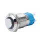 کلید فشاری فلزی آبی LED قطر 12V/24V - 12mm برجسته