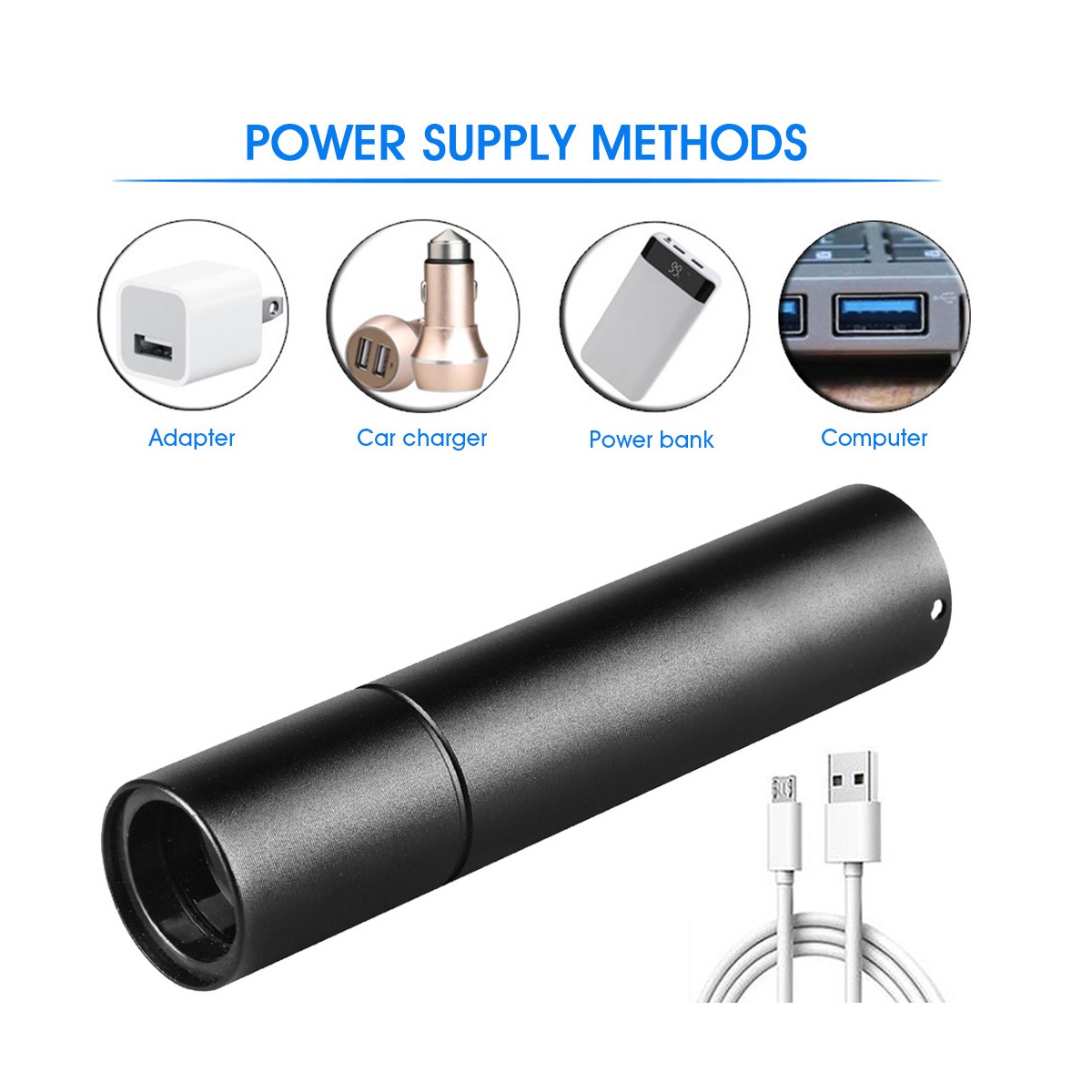 چراغ قوه یووی 365nm اسکای سون SK-P365 پاوربانک دار چراغ قوه یووی 365nm اسکای سون SK-P365 پاوربانک دار