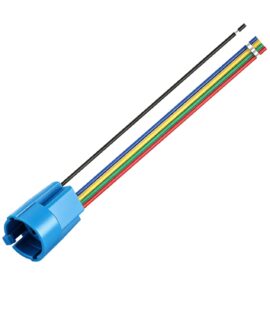 سوکت سیم‌دار 5 سیمه کلید سلکتوری و کلید فلزی 16mm