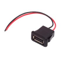 سوکت USB مادگی روکار 5 ولت سیم دار پرسی